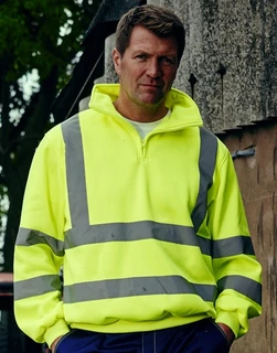 Hi Vis 1/4 Zip Sweat Shirt
