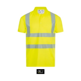 Polo shirt with high visibility strips