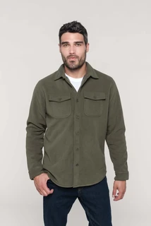 Sherpa-Lined Fleece Overshirt K582