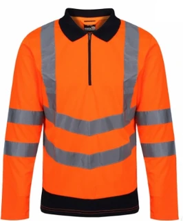 Pro Hi-Vis Long Sleeve Polo Shirt