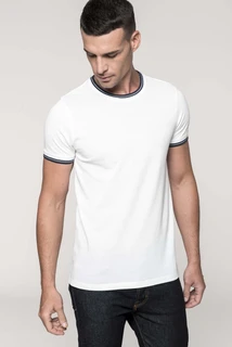 Men's piqué knit crew neck t-shirt