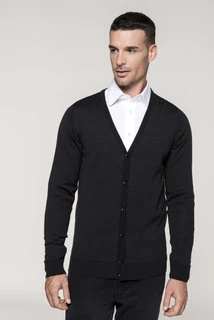 Men's merino button front cardigan K987