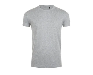 Men's round neck close fitting T-shirt 