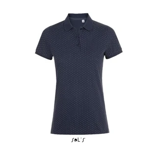Women's  polka-dot polo shirt