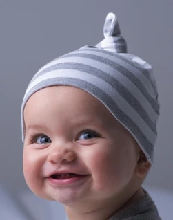 Baby Striped 1 Knot Hat