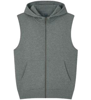 SLEEVELESS FULL ZIP HOODIE