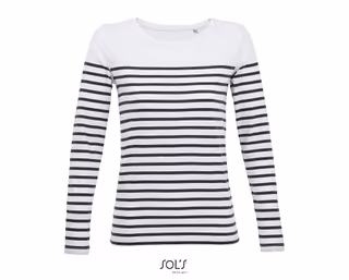 Women's long sleeve striped T-shirt