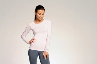 Women's Performance LS Contrast Stitch Tee