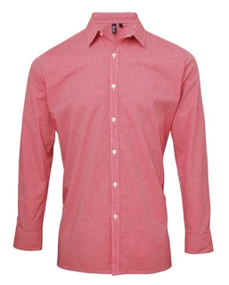 Mens Microcheck Long Sleeve Shirt