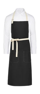 Santorini - Contrasted Bib Apron With Pocket