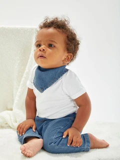 Baby Rocks Denim Bandana Bib