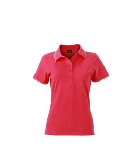 Ladies' Polo with contrasting stripes