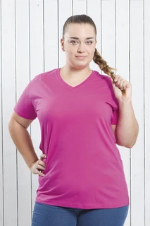 Ladies T-shirt Curves V-neck