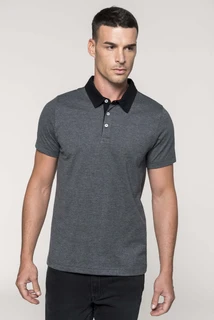 Men's two-tone jersey polo shirt