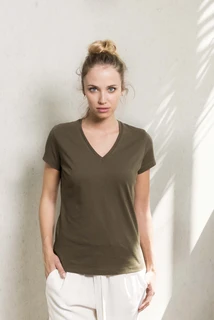 Ladies’ organic cotton V-neck t-shirt