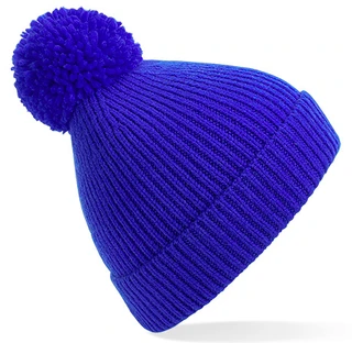 Engineered Knit Ribbed Pom Pom Beanie