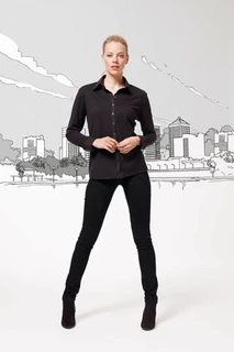 Ladies Long Sleeve Stretch Shirt