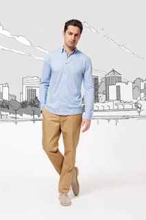 Mens Long Sleeve Stretch Shirt