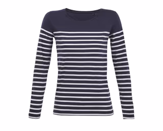 Women's long sleeve striped T-shirt