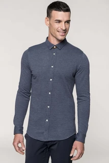 Long sleeve Jacquard knit shirt