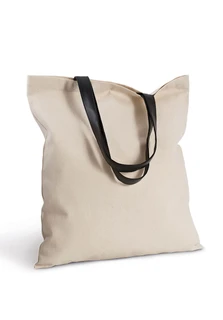 Shopping bag with imitation leather handles KI0259