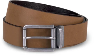 Raw edge leather belt KP812